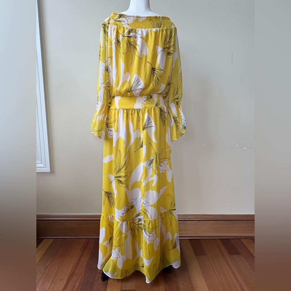 NWOT - Chico's - Yellow and White Floral Maxi Dress - SIZE 14 - Picture 8 of 16